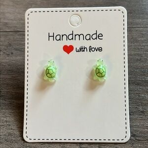 Handmade turtle earrings